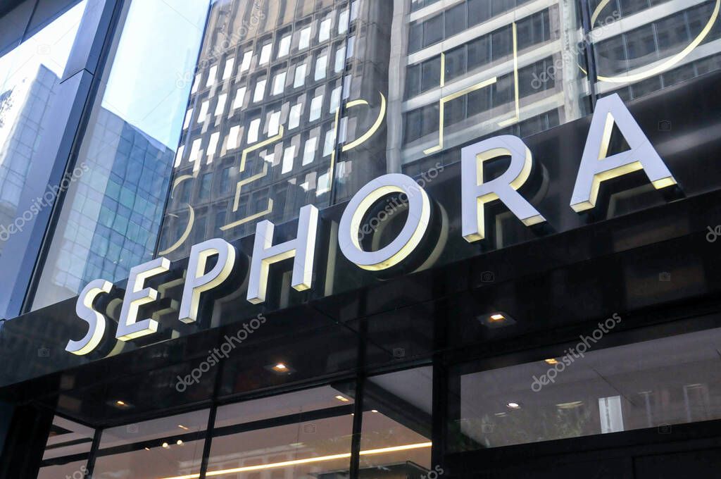 Toronto, ON, Canada  April 30, 2025: View at the Sephora company sign in Toronto...