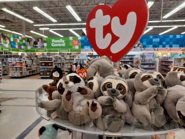 Toronto, ON, Canada - October 5 27, 2025: View the shelves with the toys in the Toys R Us store in Canada