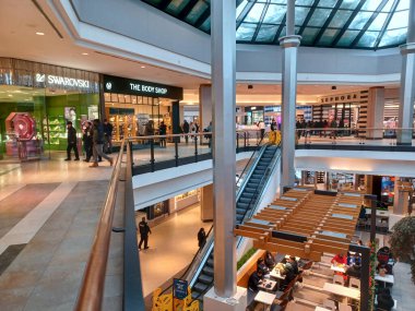 Toronto, ON, Canada - October 4, 2025: Inside view at the CF Fairview outlet shopping mall in Toronto