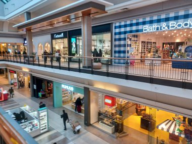 Toronto, ON, Canada - October 4, 2025: Inside view at the CF Fairview outlet shopping mall in Toronto