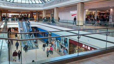 Toronto, ON, Canada - October 4, 2025: Inside view at the CF Fairview outlet shopping mall in Toronto