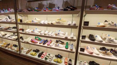 Toronto, ON, Canada - October 5, 2025: Interior view of the American shoe store in Canada.