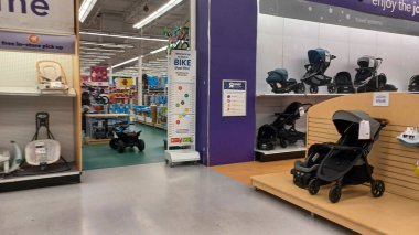 Toronto, ON, Canada - October 5 27, 2025: View the shelves with the toys in the Toys R Us store in Canada