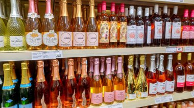 Toronto, ON, Canada -October 5, 2025: Interior view of the alcohol LCBO store in Toronto