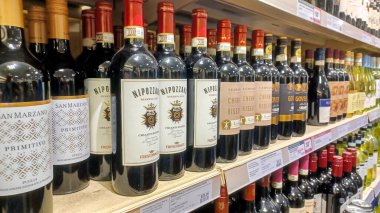 Toronto, ON, Canada -October 5, 2025: Interior view of the alcohol LCBO store in Toronto
