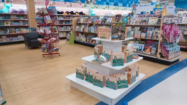 Toronto, ON, Canada - October 5 27, 2025: View the shelves with the toys in the Toys R Us store in Canada