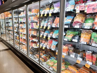 Toronto, ON, Canada - October 5, 2025: View of the grocery department aisle in the Canadian store.