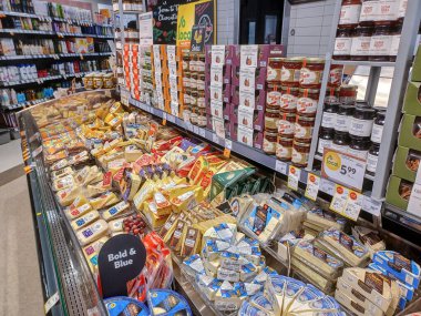 Toronto, ON, Canada - October 5, 2025: View of the deli and cheese department in the Canadian store.