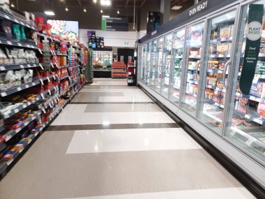 Toronto, ON, Canada - October 5, 2025: View of the grocery department aisle in the Canadian store.