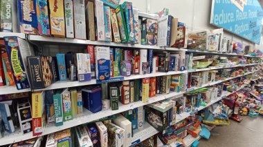 Toronto, ON, Canada - November 27, 2024: View of the book department in Value Village second-hand store.