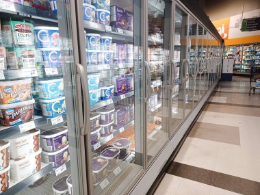 Toronto, ON, Canada - October 5, 2025: View of the grocery department aisle in the Canadian store.