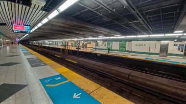 Toronto, ON, Canada - October 5, 2025: View at the Bloor and Young subway station (Yellow Line) inside