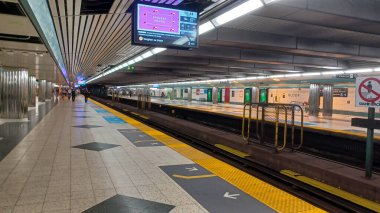 Toronto, ON, Canada - October 5, 2025: View at the Bloor and Young subway station (Yellow Line) inside