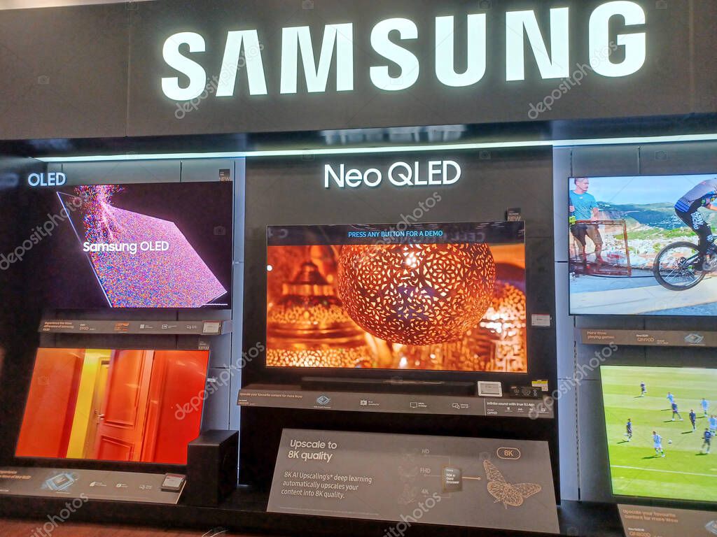 Toronto, ON, Canada - October 5, 2025: View the shelves with the electronics in the Best Buy store