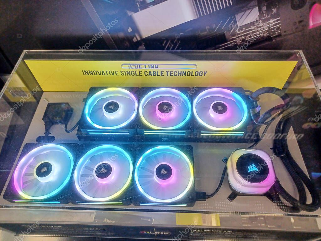 Toronto, ON, Canada - October 5, 2025: View the shelves with the electronics in the Best Buy store