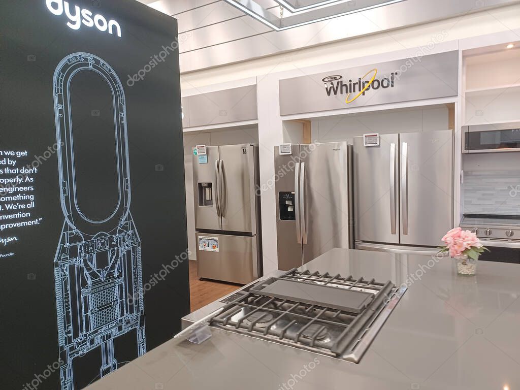 Toronto, ON, Canada - October 5, 2025: View the shelves with the electronics in the Best Buy store