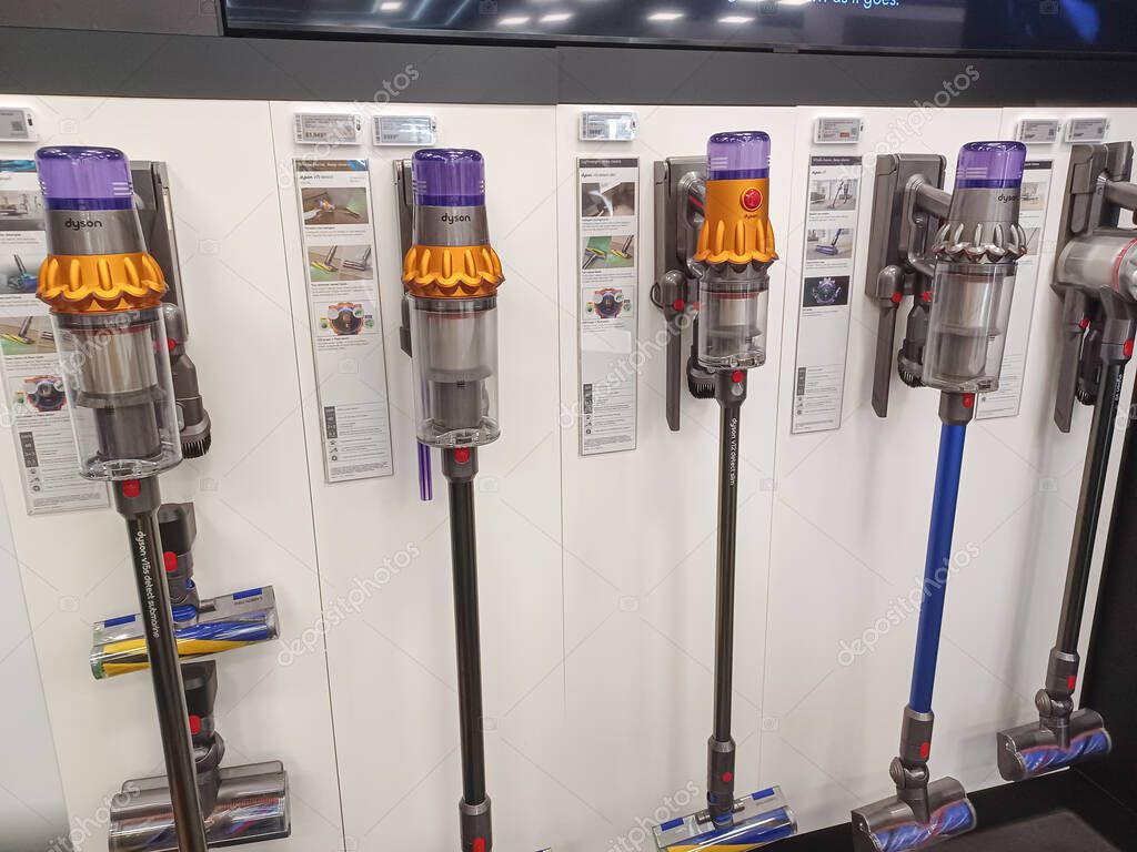 Toronto, ON, Canada - October 5, 2025: View the shelves with the electronics in the Best Buy store