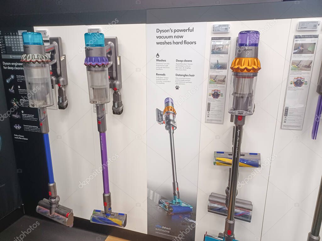 Toronto, ON, Canada - October 5, 2025: View the shelves with the electronics in the Best Buy store