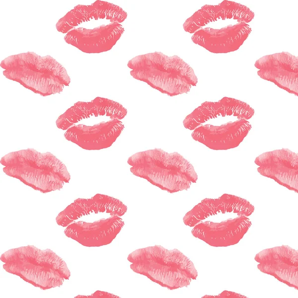 Motif Avec Lèvres Romance Rose Clair Brillant — Image vectorielle