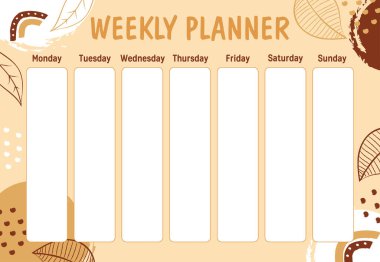 Haftalık planlayıcı Altın İş Takvimi