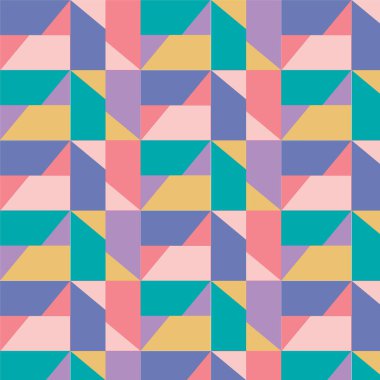 Geometrik şekiller dekor desenleri çok renkli