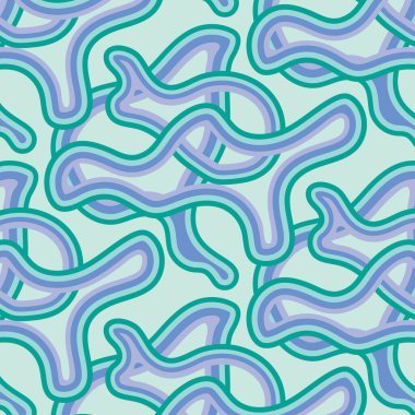 Kumaş için doğrusal yeşil ve mor deseni lekeler