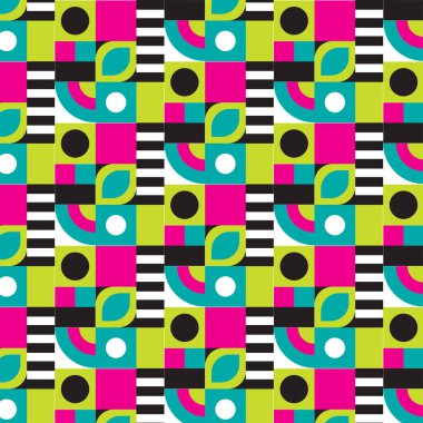 renk desenli geometri soyutlaması parlak