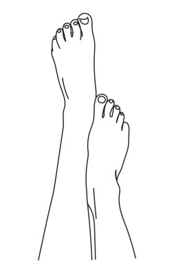 Bir kadın kuyruğunun uzun bacakları