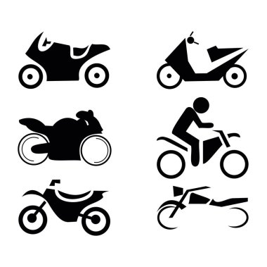 Siyah ve beyaz vektör simgeleri kümesi. arkaplanda izole edilmiş