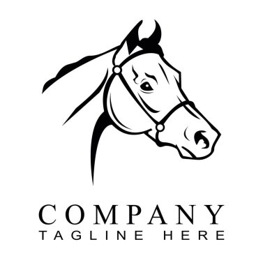 Beyaz arka planı olan bir at kafası.