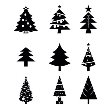 Noel ağacı simgesi broşür tasarımı için uygundur