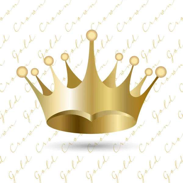 Gouden Koninklijke Kroon Een Abstracte Achtergrond Illustratie Vector — Stockvector