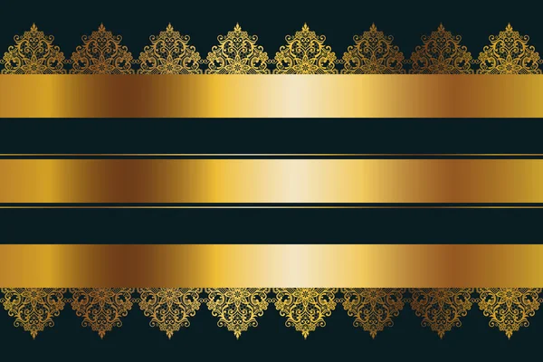 豪華なプレミアムVipカード 装飾付き黒と金のデザイン ヴィンテージ背景 ベクター — ストックベクタ