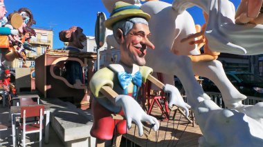 Carnival 2023, Torres Vedras, Portugal. Comic figures of famous people, politicians 