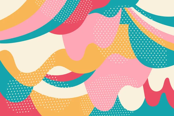 Creativo Sfondo Geometrico Colorato Psichedelico Con Motivi Collage Progettazione Stampe — Vettoriale Stock