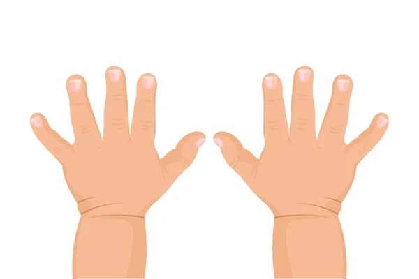 Les Mains Bébé Sur Fond Blanc Impression Logo Illustration Nouveau — Image vectorielle
