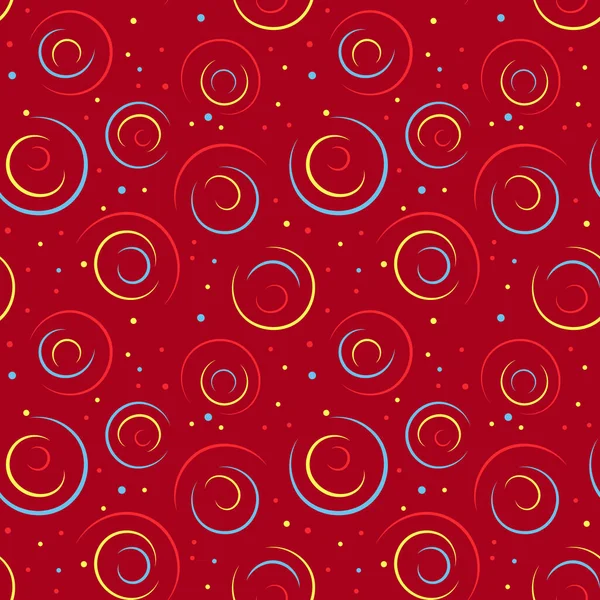 シームレスなパターン 円とお祝いのカラフルな抽象的な背景 パッケージ プリント テキスタイル ベクトル用のデザイン — ストックベクタ