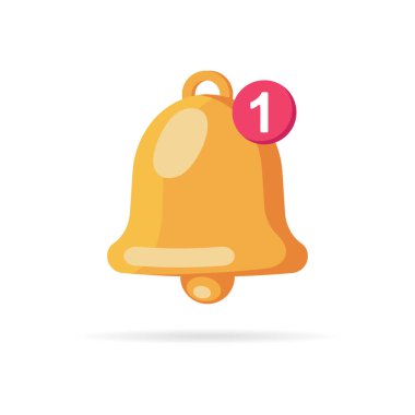 Bildiriyorum. Çan simgesiyle hatırlat. Sosyal ağlar, iş ya da etkinlik planlama. Web simgesi, düğme, vektör