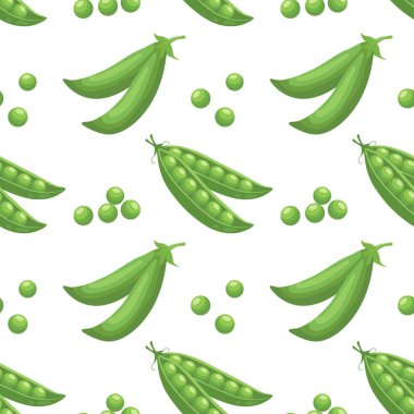 Beyaz arka planda taze bezelyeli kusursuz desen. Yemek arkaplanı, yazdırma