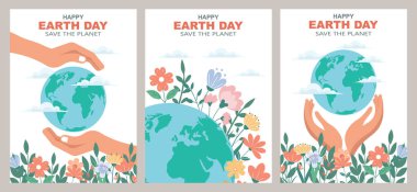 Küre, eller, çiçekler ve 