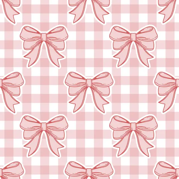 Kusursuz desen, el çizimi zarif pembe fiyonklar pamuklu kumaş. Flirty arkaplan, duvar kağıdı.