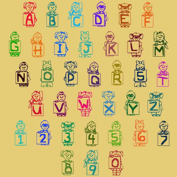 Eleganckie Klasyczne Duże Litery Czcionki Abcd Alfabety Cyfry — Zdjęcie stockowe