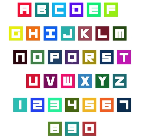 Elegante Und Klassische Großbuchstaben Bunte Schriften Abcd Mehrfarbige Alphabete Und — Stockfoto