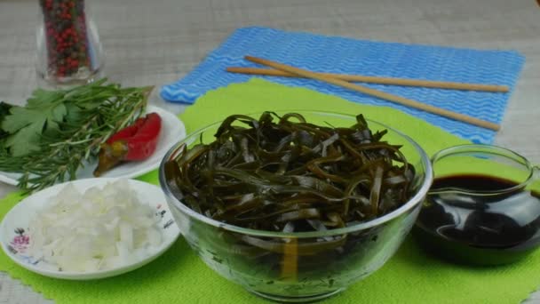 Brown Seaweed Transparent Bowl Glass Gravy Boat Soy Sauce Plates — Video