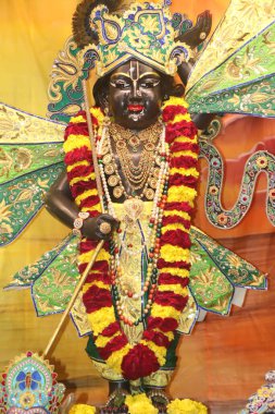 Ikcon Tapınağı 'ndaki Radha Govindji heykelleri, Gujarat. ,