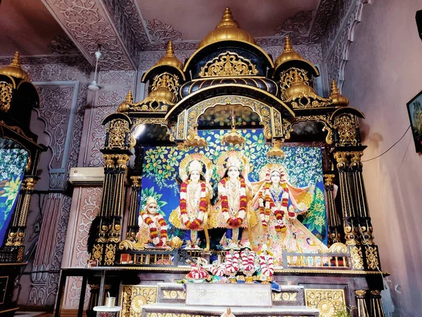Skulpturen Von Radha Govindji Iskcon Tempel Ahmedabad Gujarat — Stockfoto