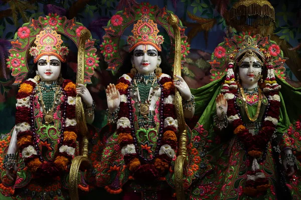 stock image Beautiful deities of radha govindji in iskcon Temple ahmedabad, Gujarat , 