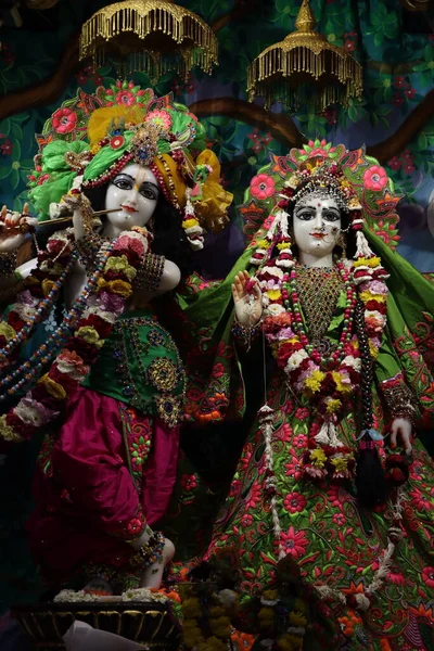 Beautiful Deities Radha Govindji Iskcon Temple Ahmedabad Gujarat — Stock Photo, Image