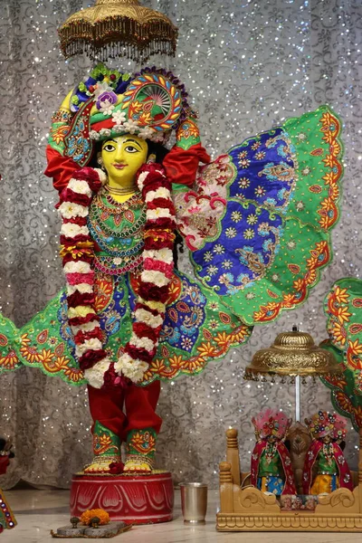 Vackra Gudar Radha Govindji Iskcon Temple Ahmedabad Gujarat — Stockfoto