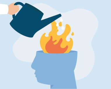 Stres yüklenen baş ağrısı bir psikoterapistten yardım alır. Psikolog, hastasının depresyon, tükenme ya da histeri ateşini söndürüyor. Zihinsel sağlık bozukluklarının gösterimi.